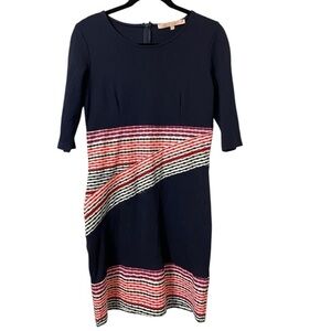 Hutch Anthropologie 3/4 Sleeve Kellen Knit Dress Size Small Navy